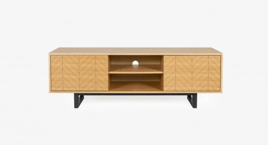 TV Unit | CAMDEN with herringbone print