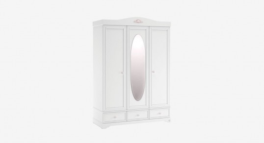 Wardrobe | RUSTIC WHITE 3 door