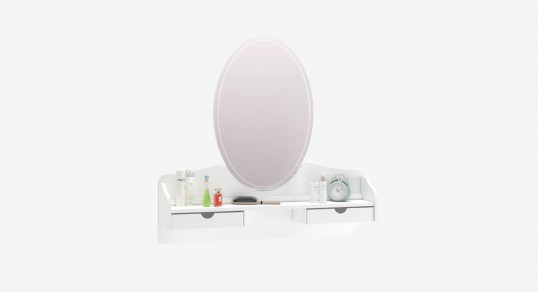 Mirror | RUSTIC WHITE with shelf