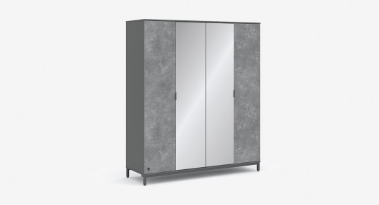Wardrobe | SPACE GRAY 4 doors