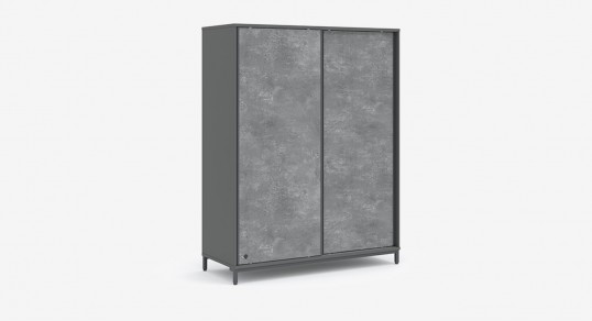 Wardrobe | SPACE GRAY with sliding doors