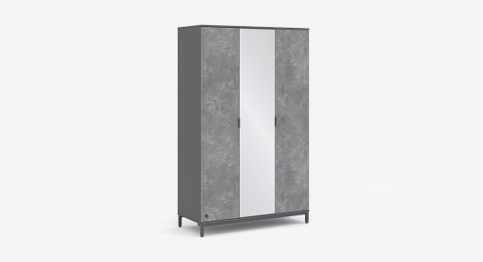 Wardrobe | SPACE GRAY 3 doors