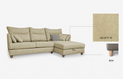 Minkštas kampas | LUKA VELVETY 10 DEŠININIS