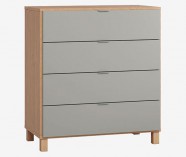 ĄŽUOLO SPALVOS KORPUSAS | PILKAS FASADAS