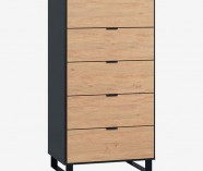 BLACK FRAME | NATURAL OAK COLOR FACADE